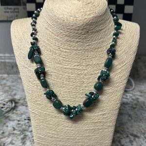 Elegant Green Aventurine Stone Beaded Necklace